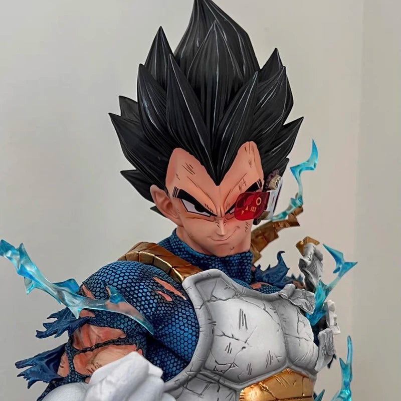 Figura de Vegeta de 46cm, juguete de Anime Dragon Ball Z GK Super Bule Saiyan Vegeta, colección de acción, estatua grande, muñeco para niño