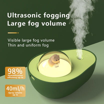 Humidificador de aire de 210ml, diseño de aguacate, Difusor de niebla fría y aroma