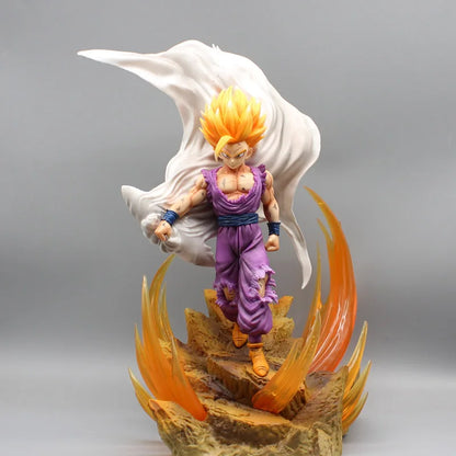 Figuras de acción de DBZ, juguetes de colección de PVC, estatua de doble cabeza, Super Saiyan, 37cm