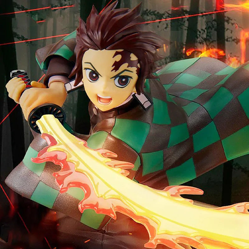 Demon Slayer Kamado Tanjirou figura de acción de Anime, No Yaiba Kimetsu, modelo de estatua, figuras de PVC coleccionables, juguetes, muñecas, regalo para niños, 16cm