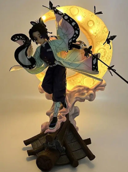 Figura de colección de kimetsu no yaiba con luz LED , Shinobu Kocho Anime/manga