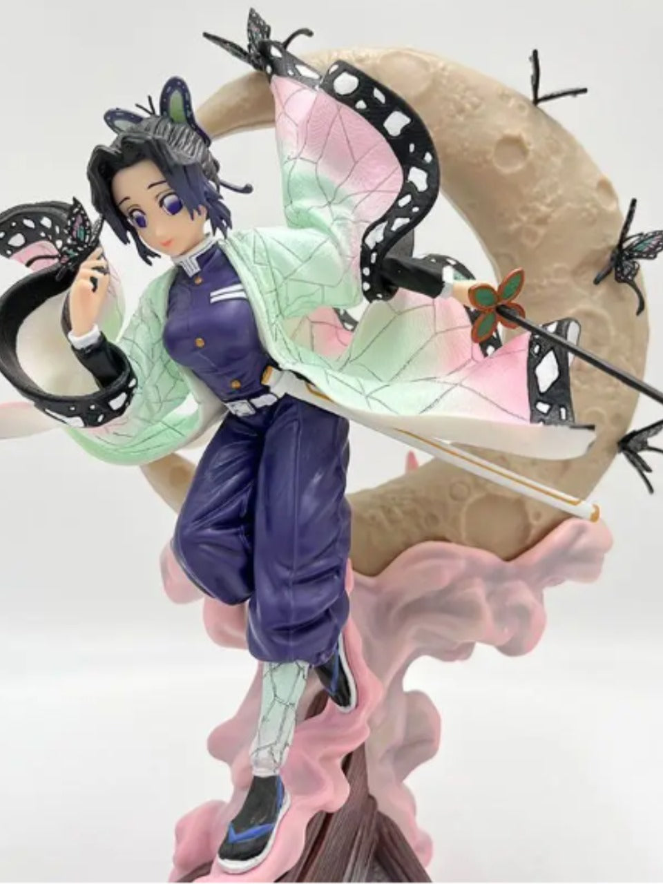 Figura de colección de kimetsu no yaiba con luz LED , Shinobu Kocho Anime/manga