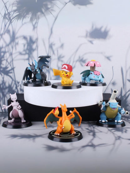 Set de 6 figuras coleccionables de anime/manga POCKET MONSTER