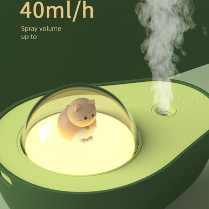 Humidificador de aire de 210ml, diseño de aguacate, Difusor de niebla fría y aroma