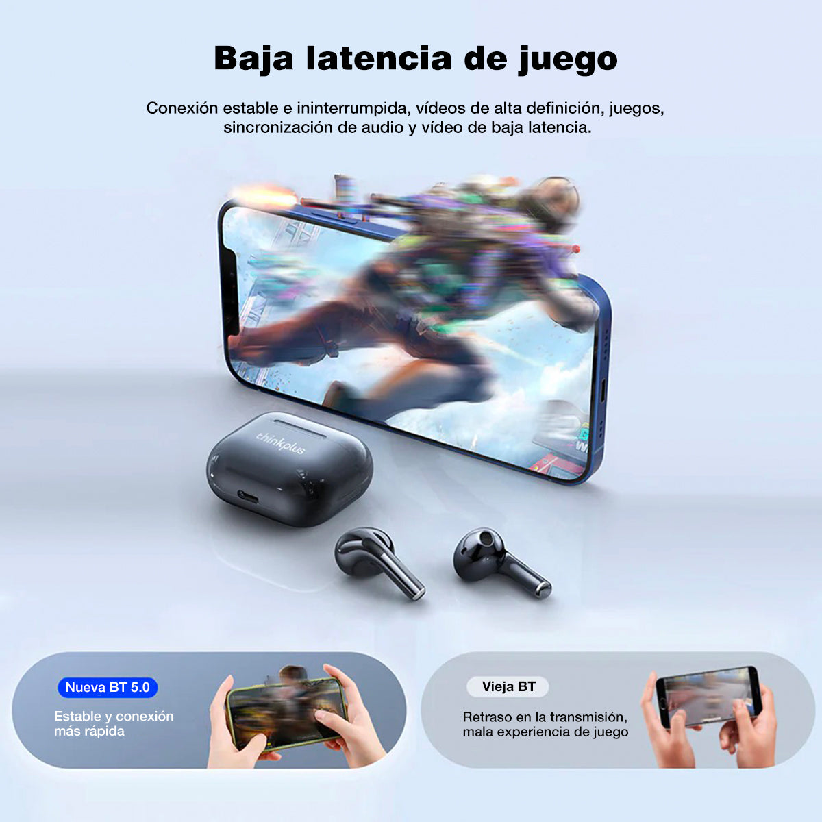 Lenovo-auriculares inalámbricos Think plus LivePods LP40, cascos semiintrauditivos con Bluetooth 5,0